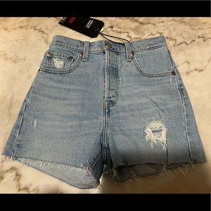 Levi’s high waisted jean shorts